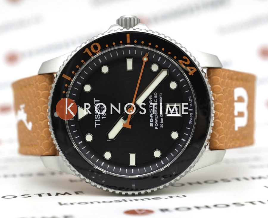 Часы Tissot Seastar 1000 Powermatic 80 T120.807.17.051.00 — черный, металл сталь