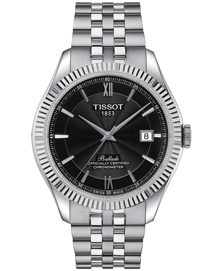 Часы Tissot Ballade Powermatic 80 Silicium T108.408.11.058.00 — мужские, черный