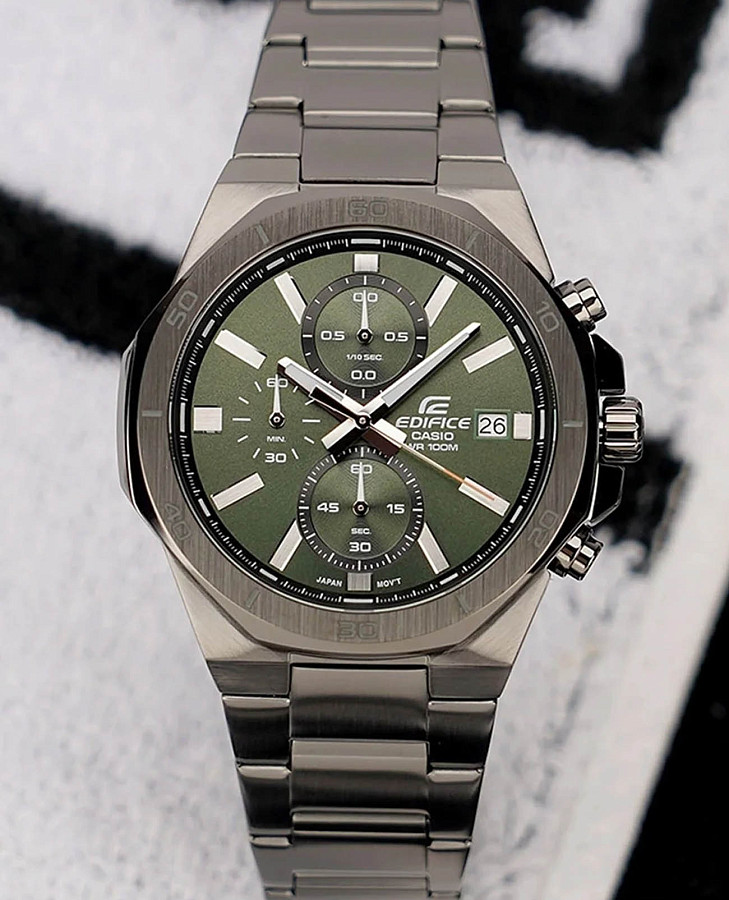 Часы Casio Edifice EFV-640DC-3AVUDF (EFV-640DC-3A) — мужские, нержавеющая сталь с ip-покрытием