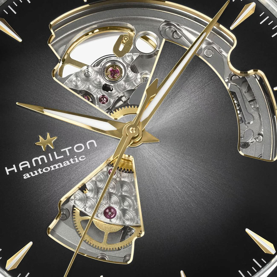 Часы Hamilton Jazzmaster Open Heart Auto H32675181 — механические, сталь металл