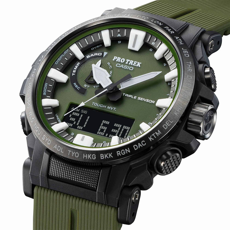 Часы Casio Pro Trek PRW-61Y-3 — сталь металл пластик, Япония