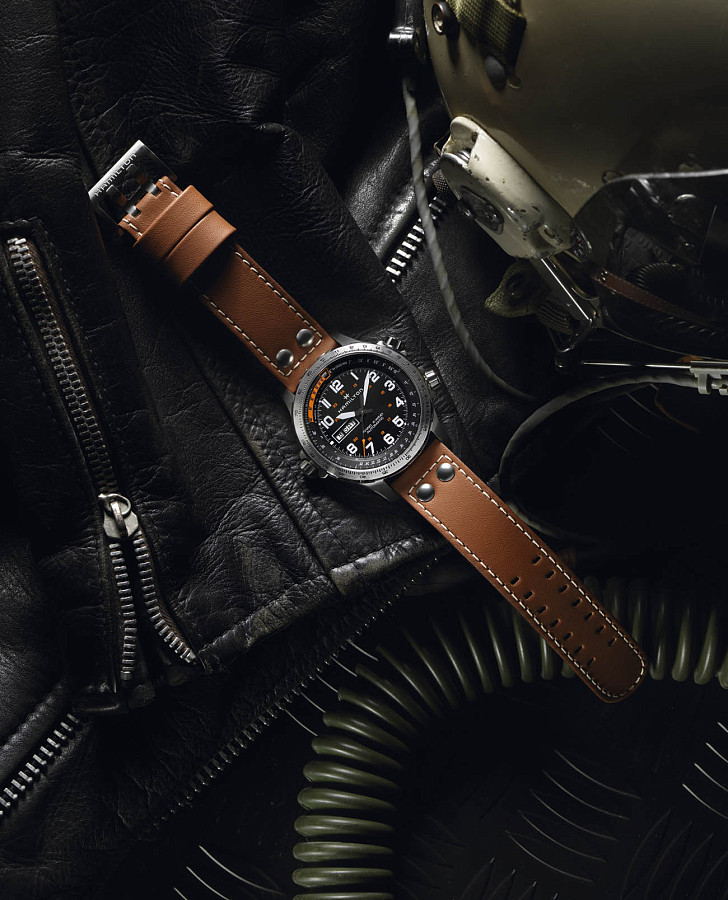 Часы Hamilton Khaki Aviation X Wind Day Date Auto H77755133 — сталь, нержавеющая сталь