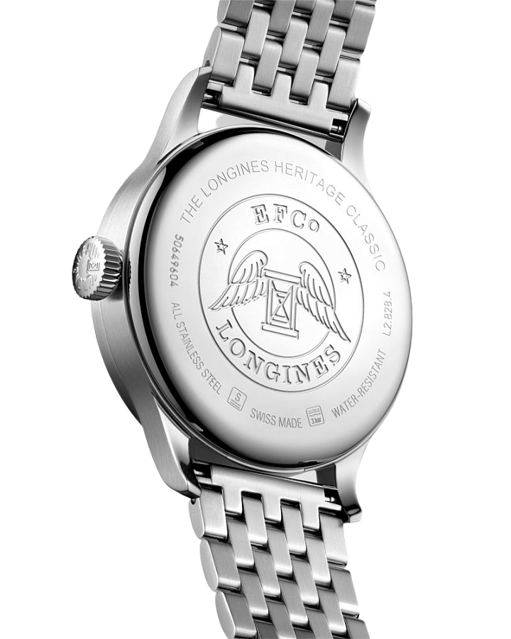 Часы Longines Heritage Classic L2.828.4.53.6 — механические, сталь металл