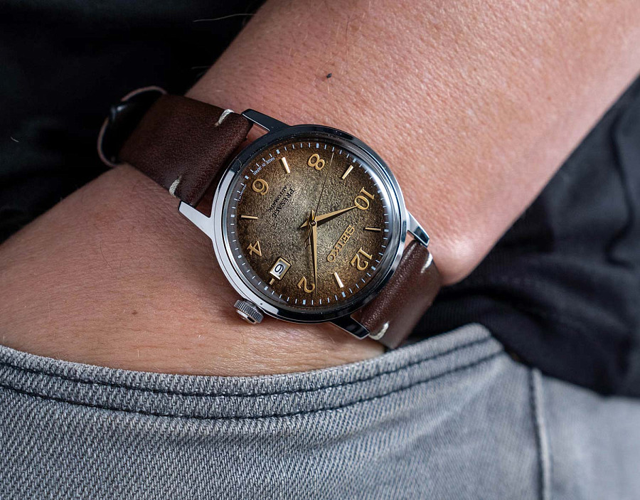 Часы Seiko Presage SRPF43J1 — мужские, кожаный