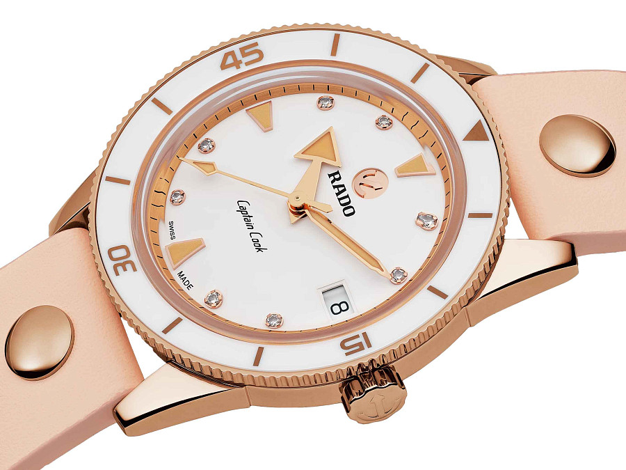 Часы Rado Captain Cook Marina Hoermanseder R32139708 — белый, металл сталь керамика