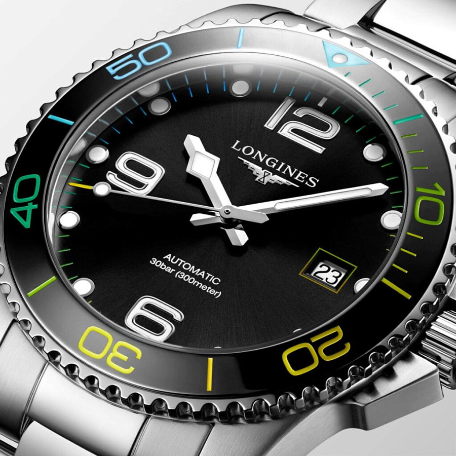 Часы Longines HydroConquest L3.781.4.59.6 — металл сталь керамика, Швейцария