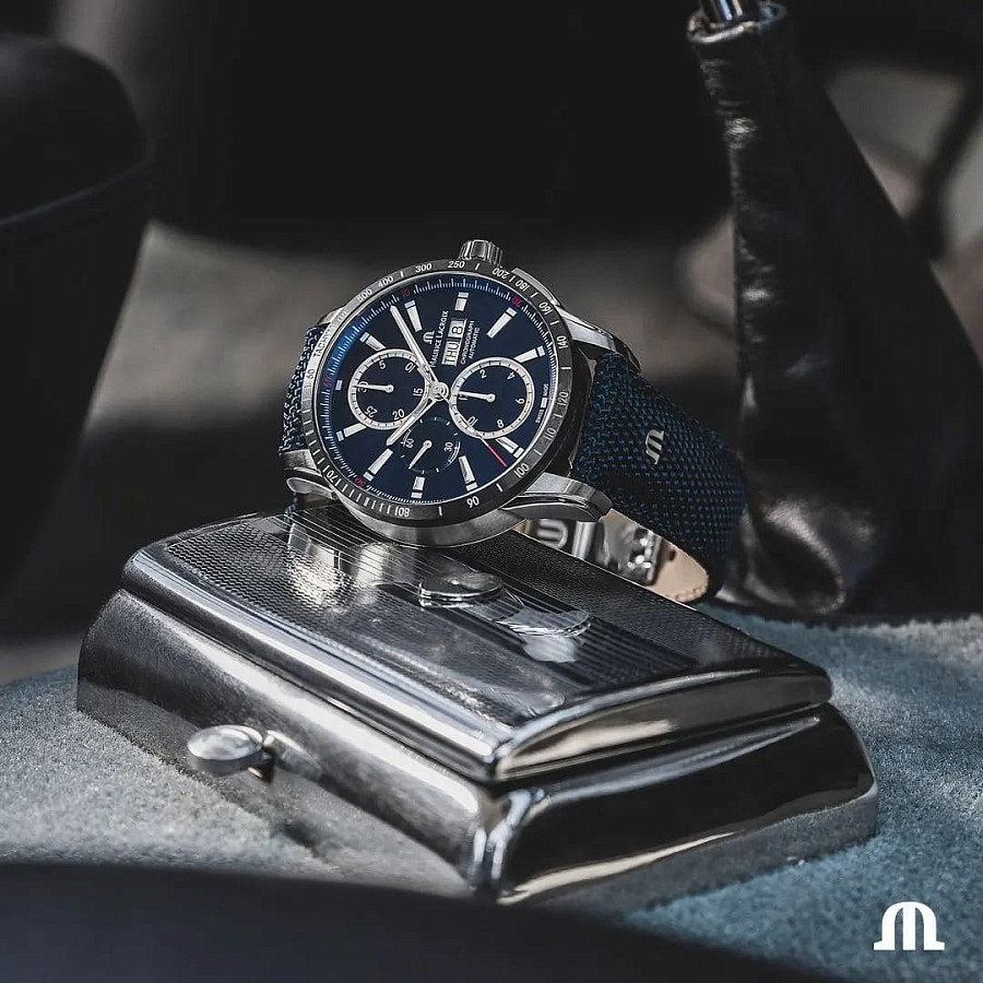 Часы Maurice Lacroix Pontos Chronograph 43mm PT6038-SSL24-430-4 — нейлон, мужские