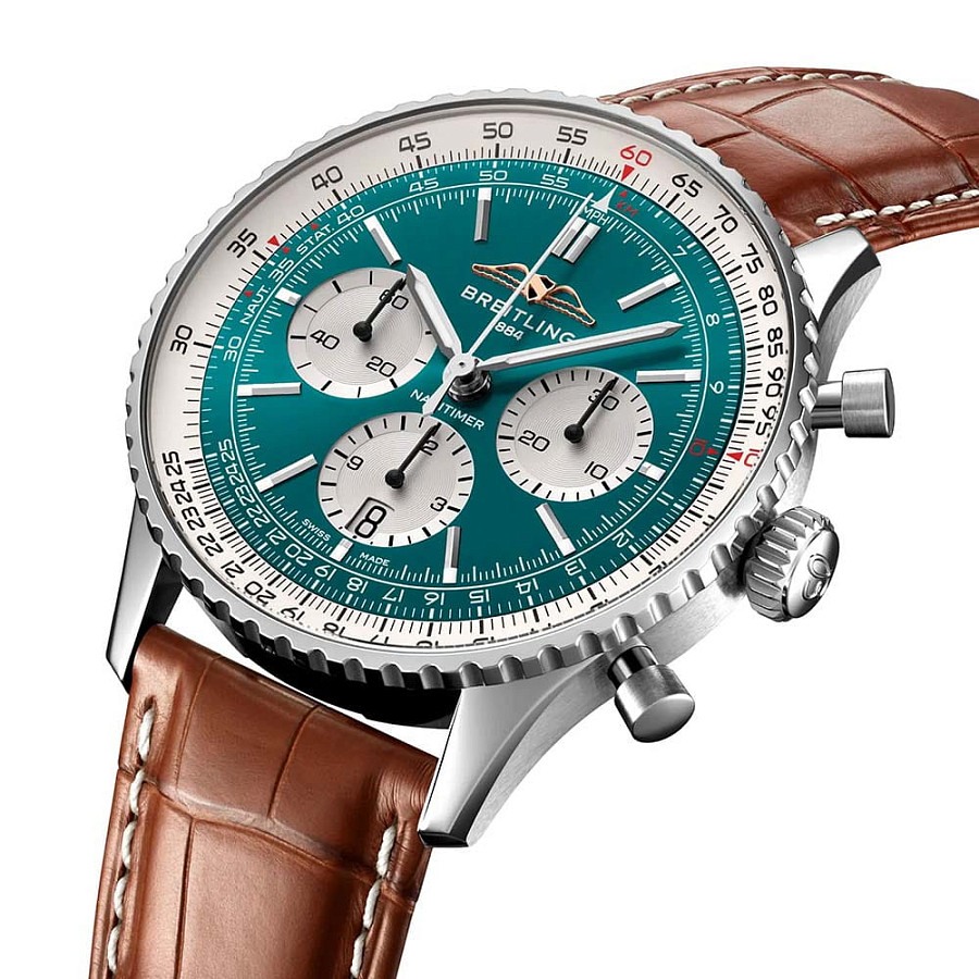 Часы Breitling Navitimer B01 Chronograph 43 AB01388A1L1P1 — механические, металл сталь