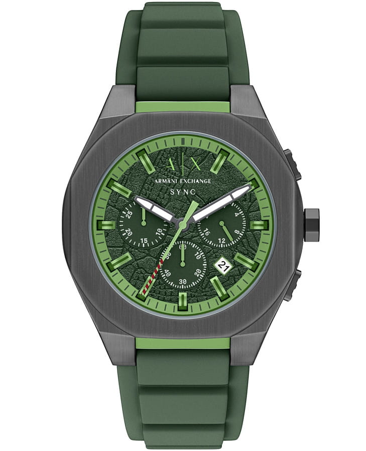 Часы Armani Exchange Sync AX4292 — мужские, зеленый