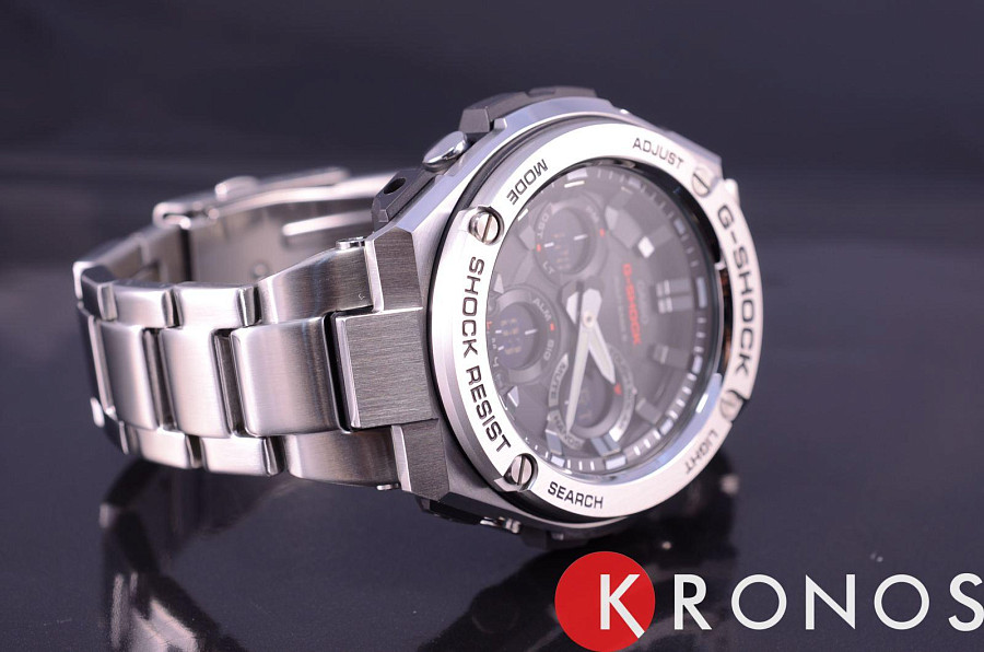 Часы Casio G-Shock GST-W110D-1A — мужские, нержавеющая сталь