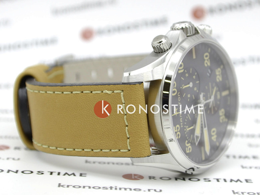 Часы Hamilton Khaki Aviation Pilot Chrono H76722531 — сталь, Швейцария