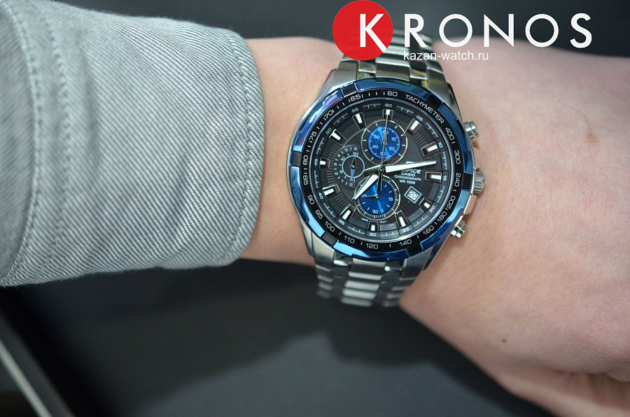 Часы Casio Edifice EF-539D-1A2VUDF (EF-539D-1A2) — мужские, серебристый
