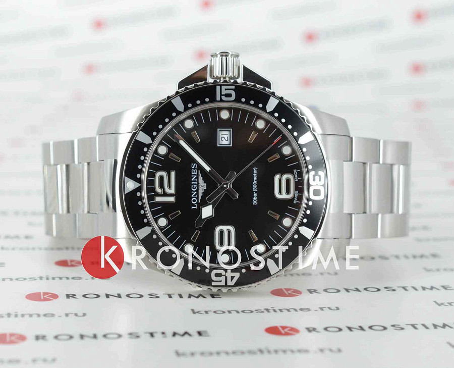Часы Longines HydroConquest L3.840.4.56.6 — кварцевые, металл сталь