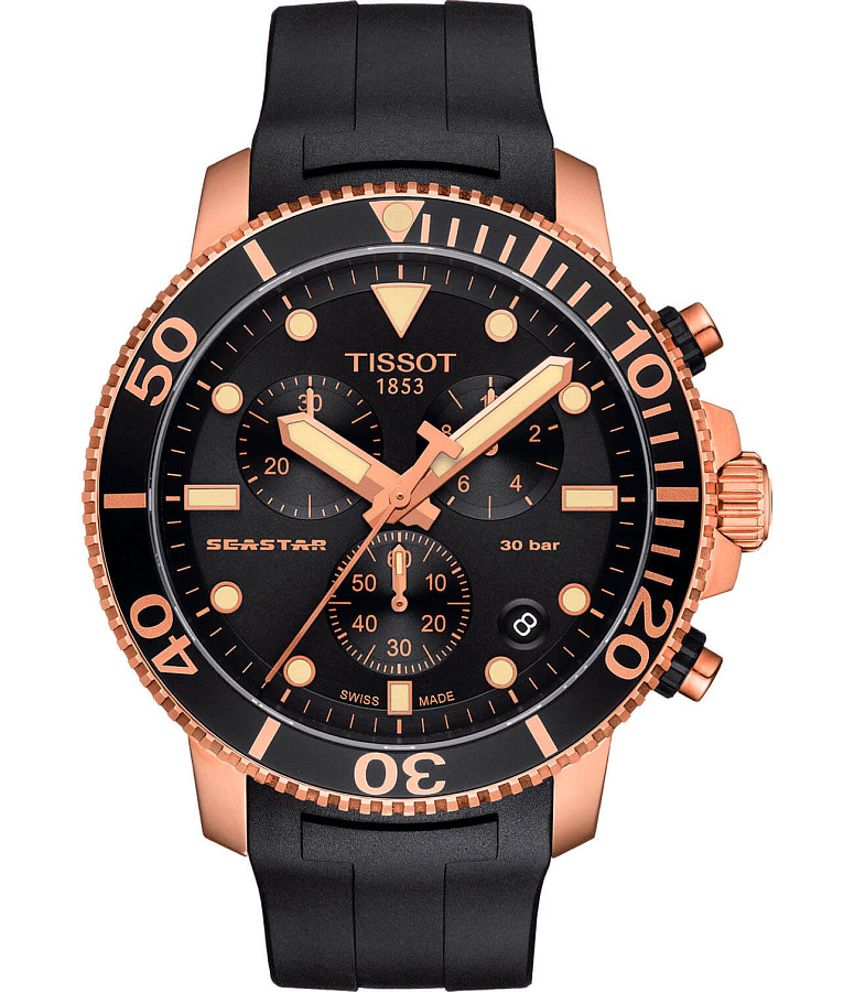 Часы Tissot Seastar 1000 Chronograph T120.417.37.051.00 — мужские, черный