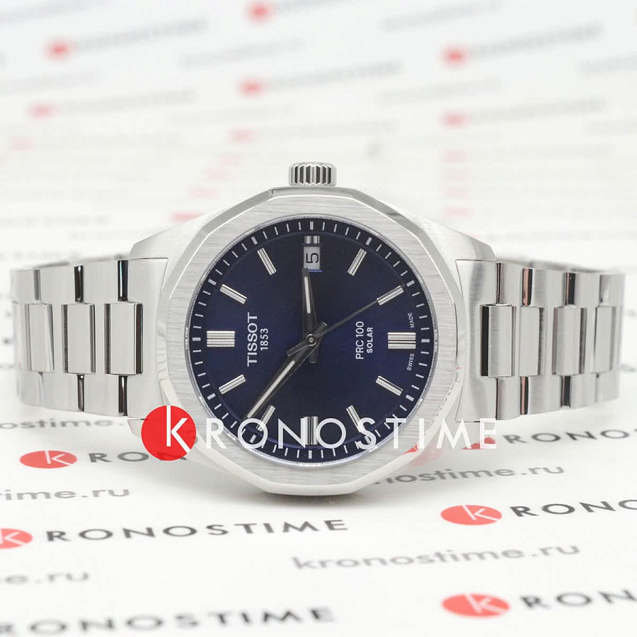 Часы Tissot PRC 100 Solar Quartz 34mm T151.822.11.041.00 — кварцевые, металл сталь
