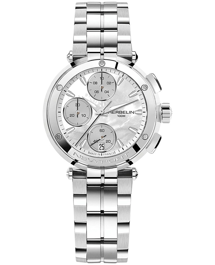 Часы Herbelin Newport Chrono 35688B19 — женские, серебристый