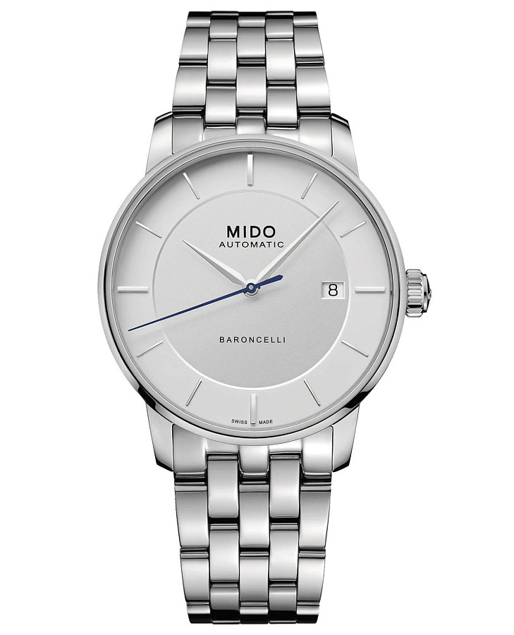 Часы Mido Baroncelli Signature Gent M037.407.11.031.00 — мужские, серебристый
