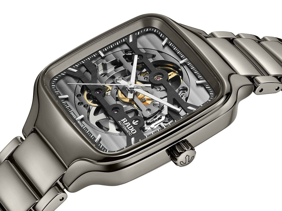 Часы Rado True Square Automatic Skeleton R27125152 — механические, керамика