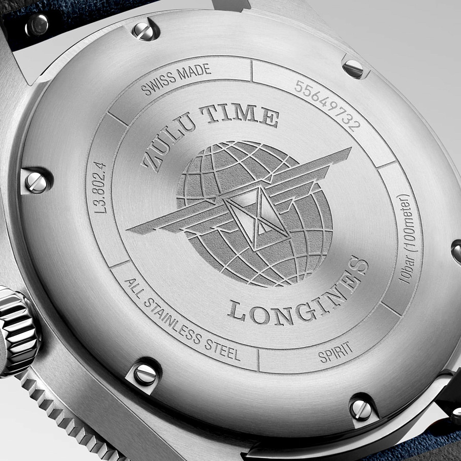 Часы Longines Spirit L3.802.4.93.2 — синий, сталь