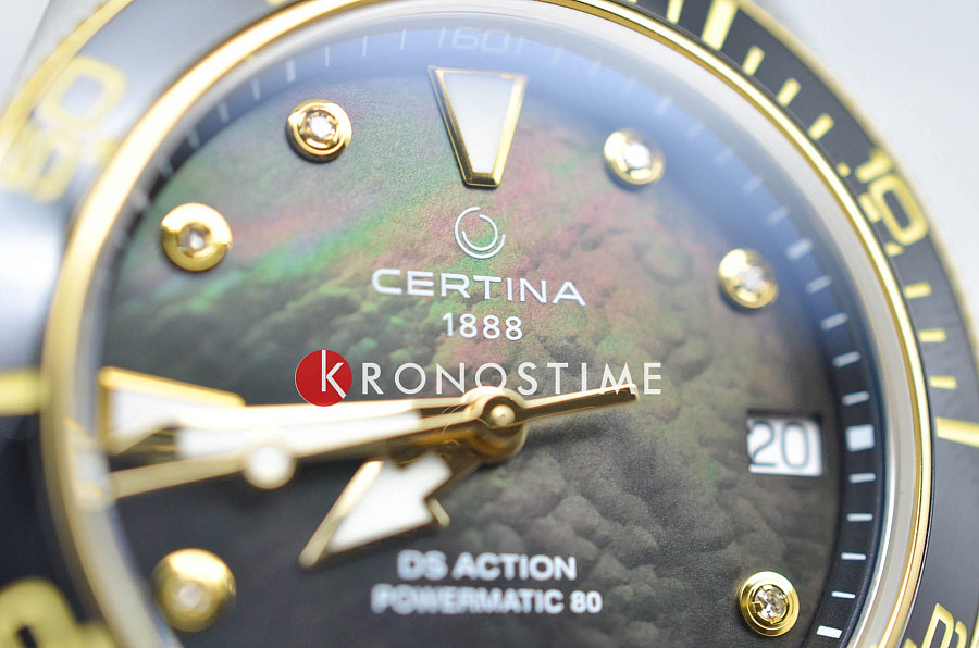 Часы Certina DS Action Lady C032.007.22.126.00 — нержавеющая сталь с pvd-покрытием, женские