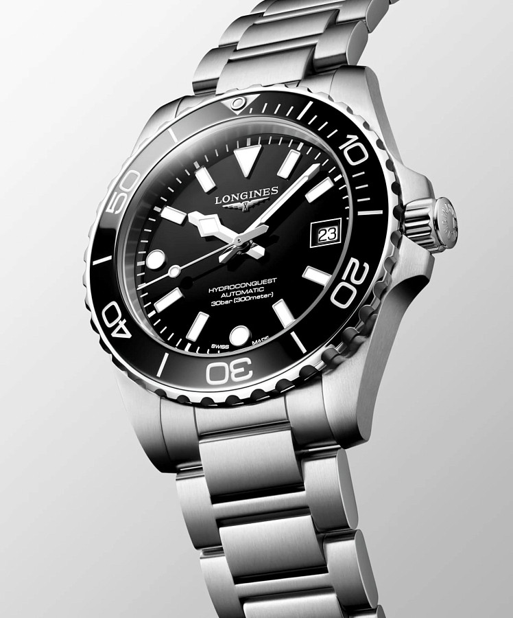 Часы Longines HydroConquest L3.779.4.56.6 — механические, металл сталь