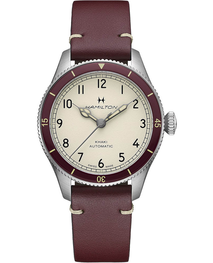 Часы Hamilton Khaki Aviation Pilot Pioneer Auto 38mm H76265810 — мужские, бежевый