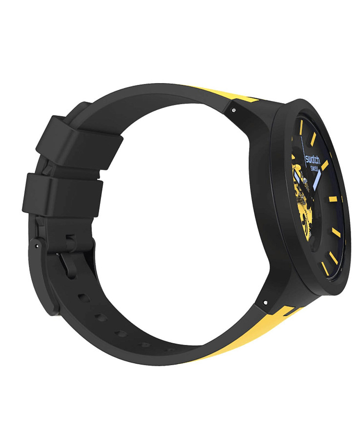 Часы Swatch Big Bold Bioceramic Lacquered SB03B109 — силикон, мужские