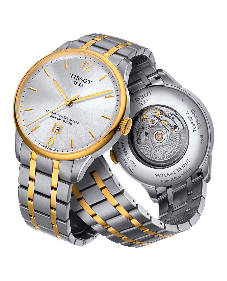 Часы Tissot Chemin des Tourelles Powermatic 80 T099.407.22.037.00 — сталь металл, Швейцария