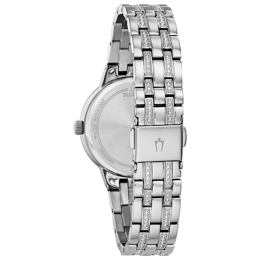 Часы Bulova Crystal Ladies 96L276 — кварцевые, сталь металл