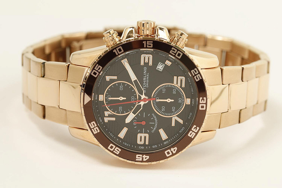 Часы Stuhrling Monaco 3957.4 — кварцевые, сталь металл