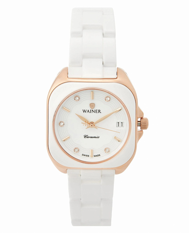 Часы Wainer Ceramic WA.18070-G — женские, белый