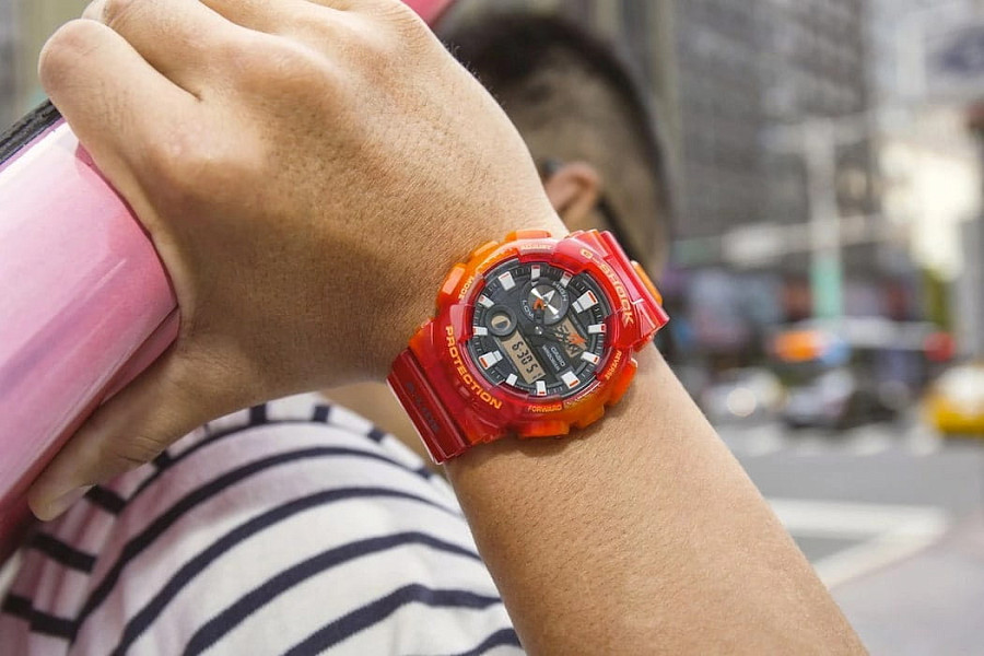 Часы Casio G-Shock GAX-100MSA-4A — электронные, пластик