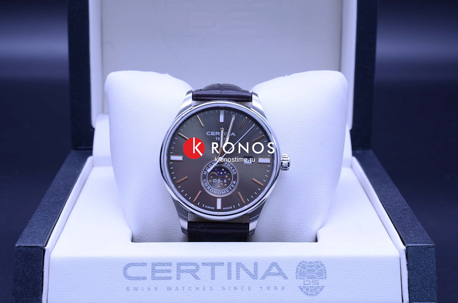 Часы Certina DS-8 Moon Phase C033.457.16.081.00 — мужские, кожаный