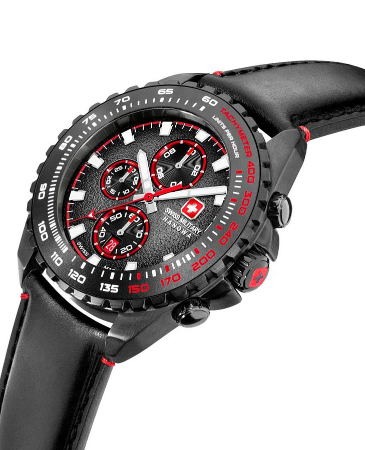 Часы Swiss Military Hanowa Stone Marten SMWGC0001832 — черный, сталь металл