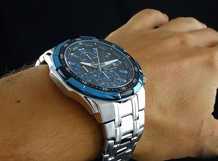Часы Casio Edifice EFR-539D-1A2VUDF (EFR-539D-1A2) — кварцевые, металл сталь