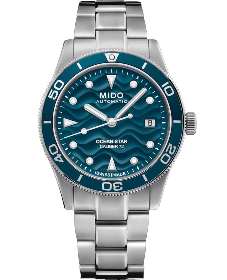 Часы Mido Ocean Star 39 M026.907.11.041.01 — мужские, бирюзовый
