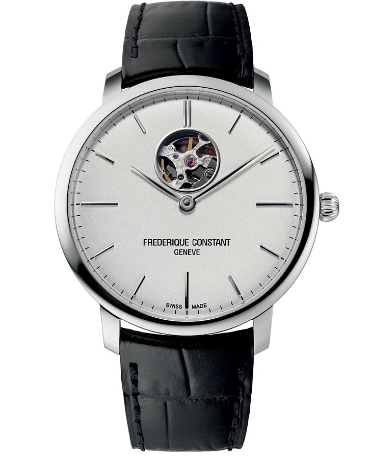 Часы Frederique Constant Slimline Heart Beat Automatic FC-312S4S6 — мужские, белый