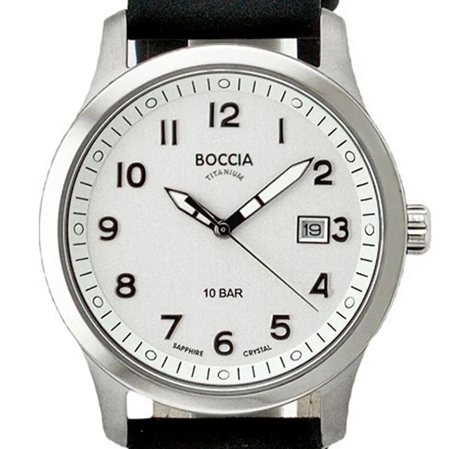 Часы Boccia Titanium 3626-01 — кварцевые, металл титан
