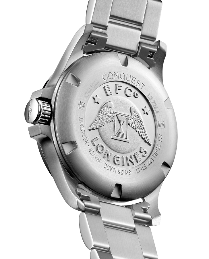 Часы Longines Conquest V.H.P. L3.726.4.76.6 — кварцевые, металл сталь