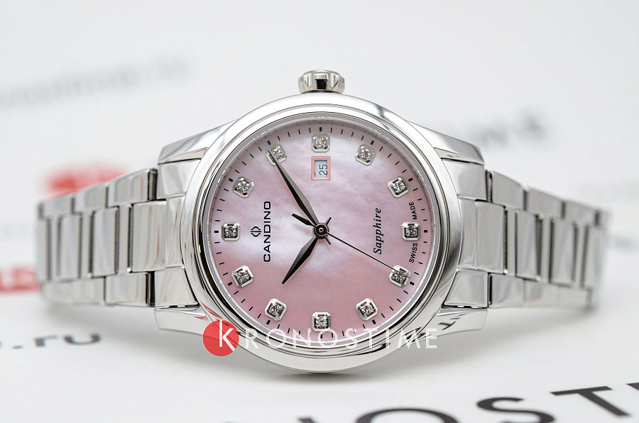 Часы Candino Lady Elegance C4738/6 — кварцевые, металл сталь