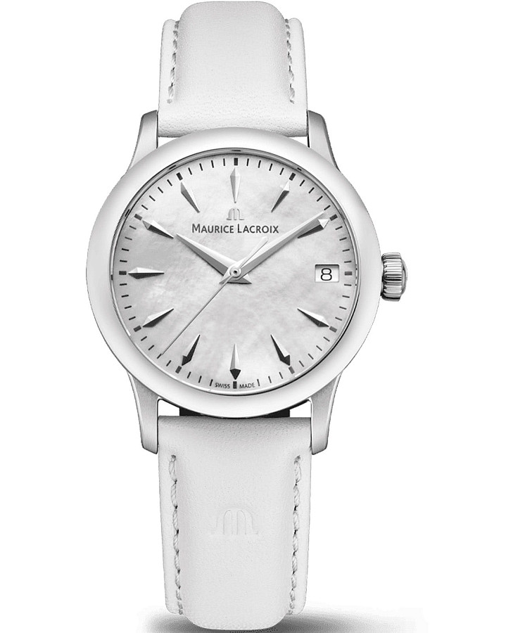 Часы Maurice Lacroix 1975 Quartz 33mm 751006-SS001-160-7 — женские, перламутровый