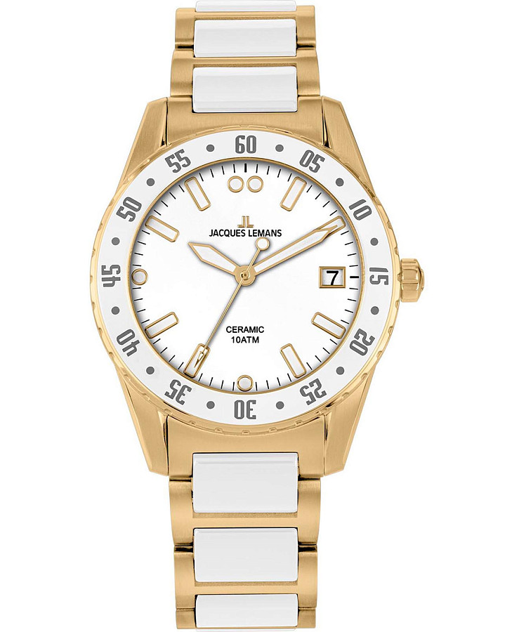 Часы Jacques Lemans High Tech Ceramic 42-12L — женские, белый