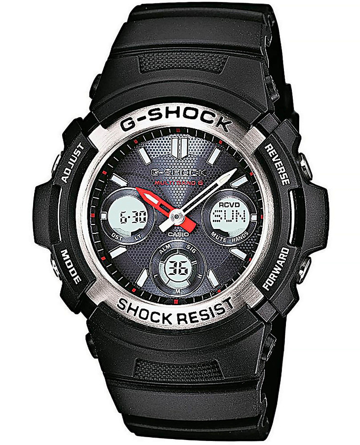 Часы Casio G-Shock AWG-M100-1A — мужские, серый