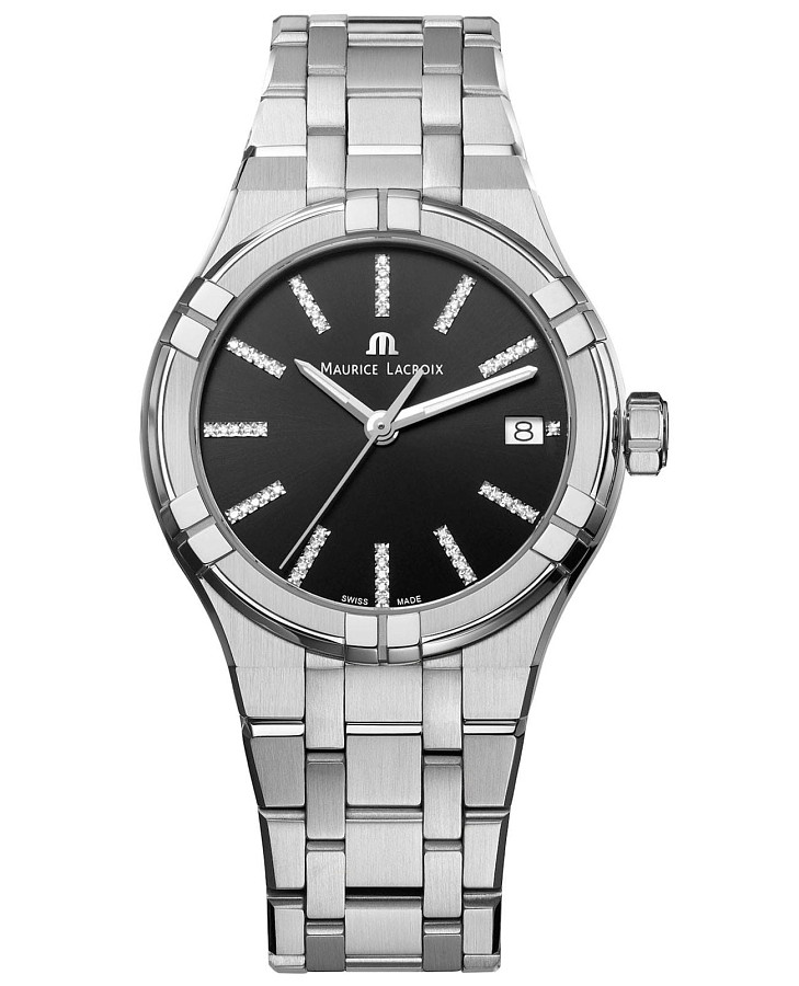 Часы Maurice Lacroix Aikon Quartz AI1106-SS002-350-1 — женские, черный