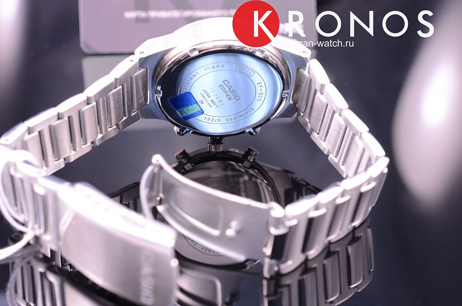 Часы Casio Edifice EF-500D-1A — мужские, серебристый