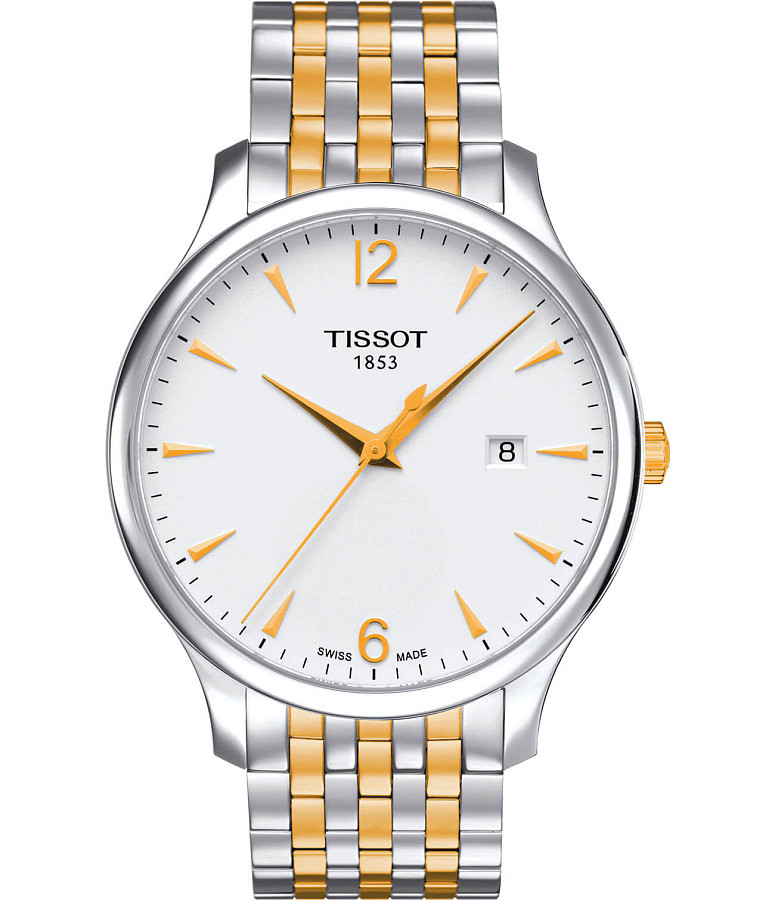 Часы Tissot Tradition T063.610.22.037.00 — мужские, белый