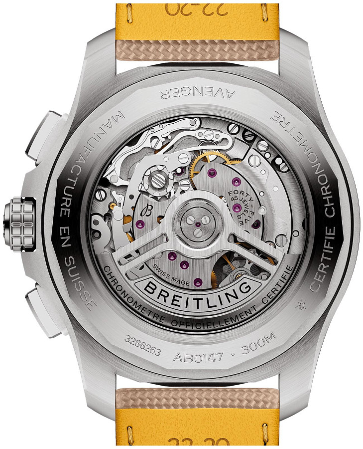 Часы Breitling Avenger B01 Chronograph 44 AB0147101A1X1 — кожаный, мужские
