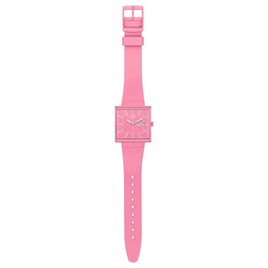 Часы Swatch Square Bioceramic Standard SO34P700 — биокерамика, Швейцария