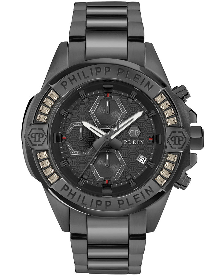 Часы Philipp Plein The $kull Chrono PWWFA0725 — мужские, черный