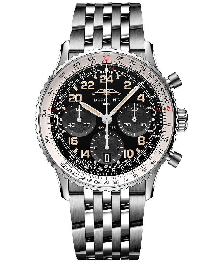 Часы Breitling Navitimer B02 Chronograph 41 Cosmonaute PB02301A1B1A1 — мужские, черный